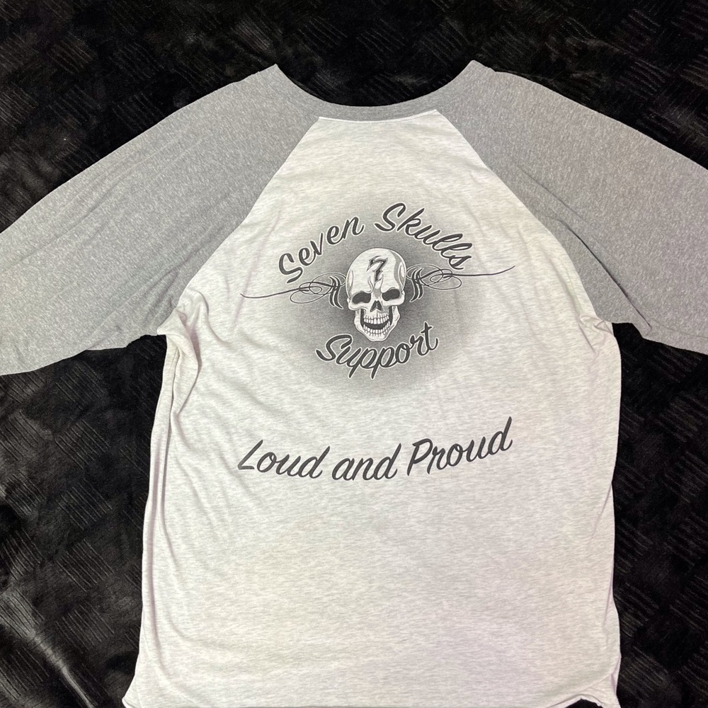 Grey Baseball Tee Size Large
